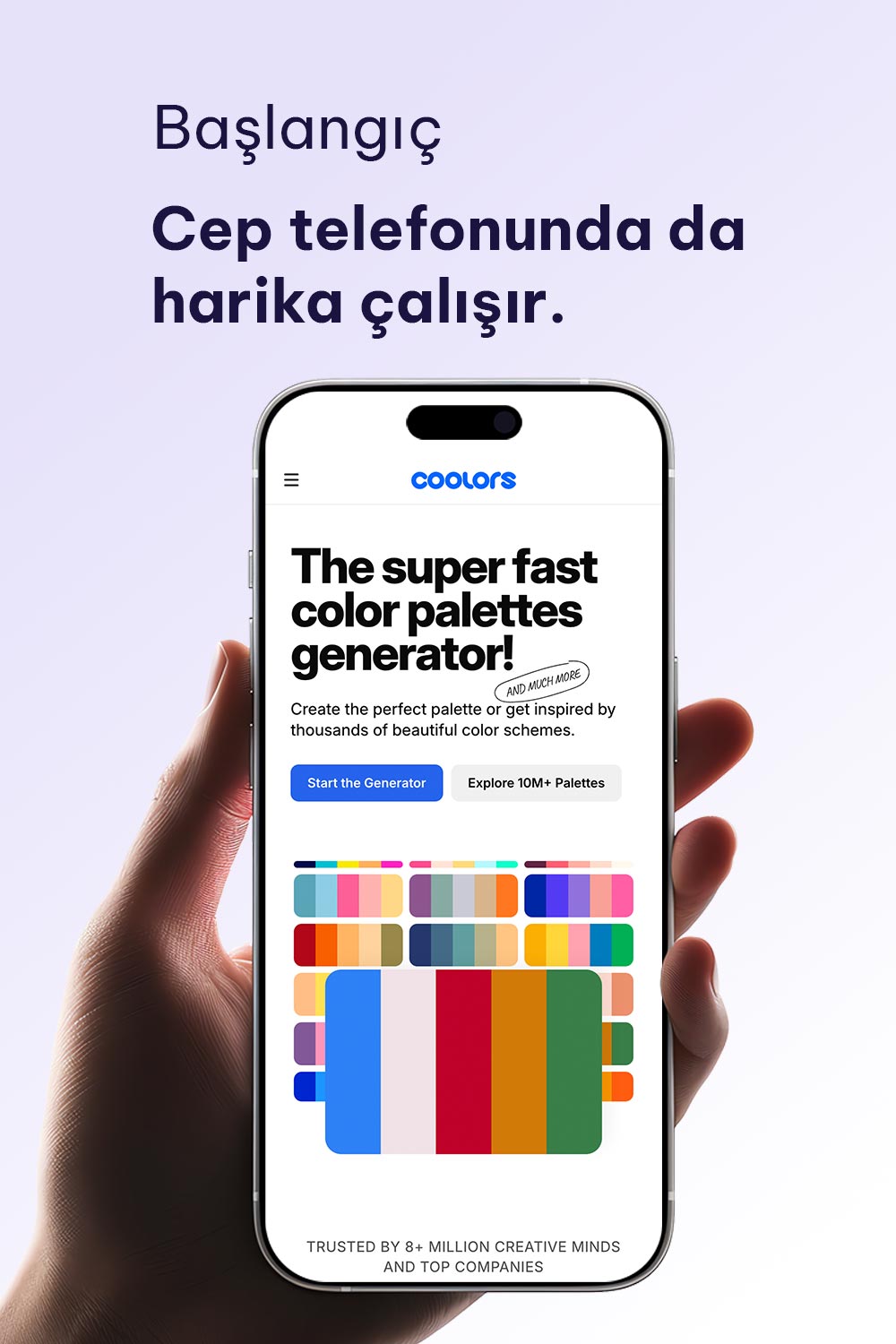 Web Makinası'nın web siteleri cep telefonunda da harika çalışır.