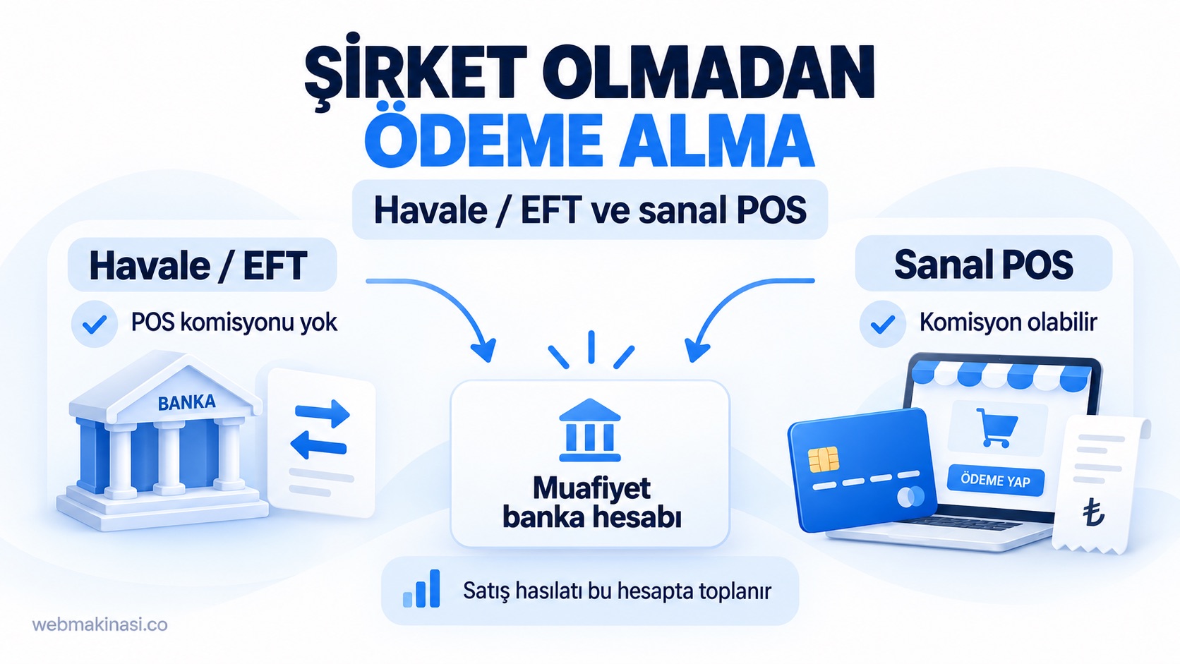Şirket olmadan havale EFT ve sanal POS ile ödeme alma yöntemleri